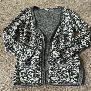 Maison Jules Black and White Cardigan Sweater